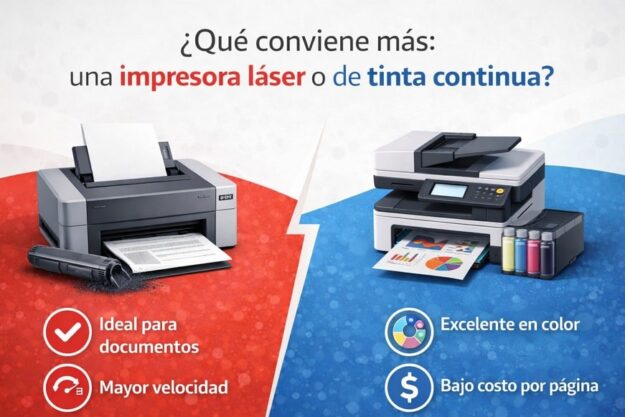 Qué conviene más una impresora láser o de tinta continua Qué conviene más una impresora láser o de tinta continua